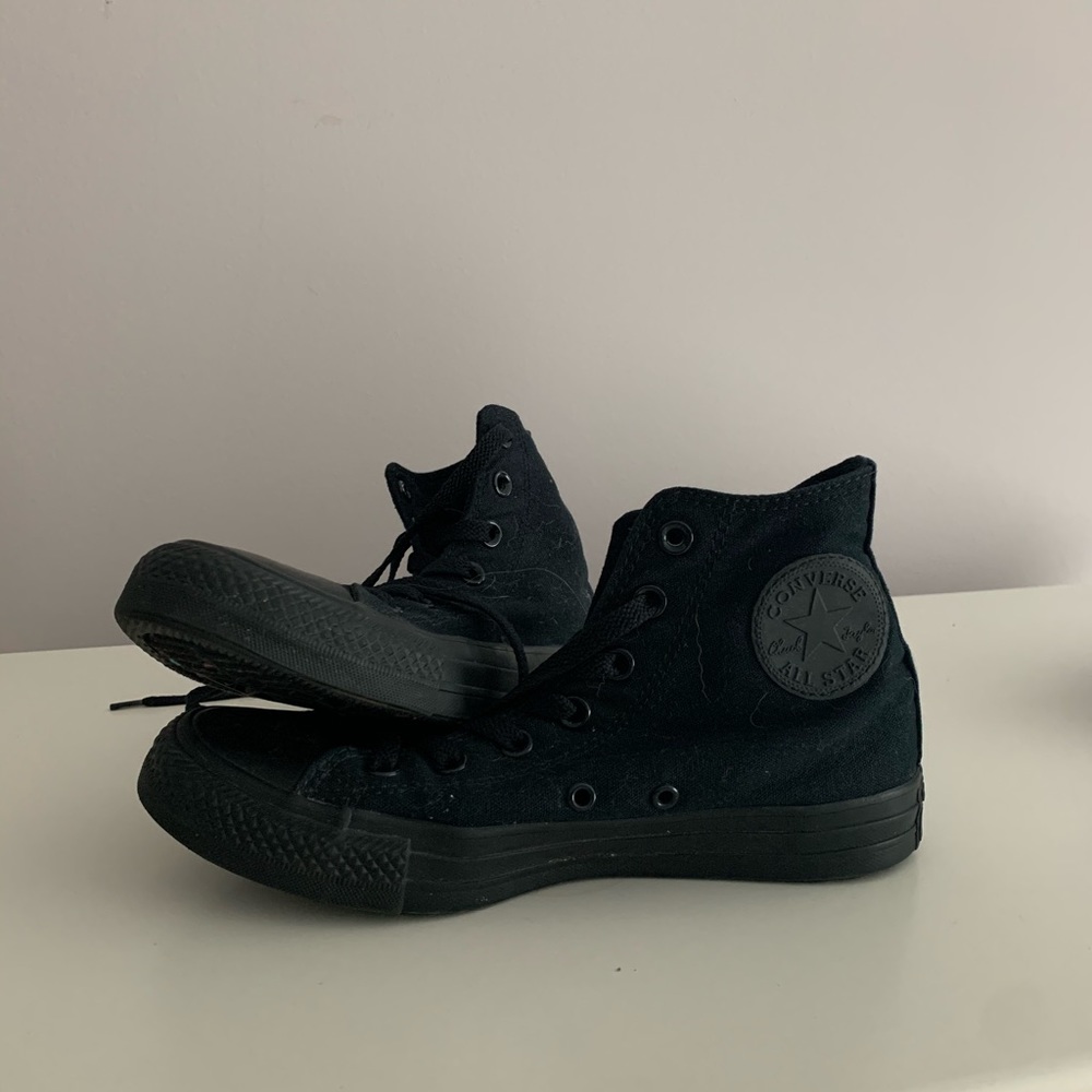 Black high top converse